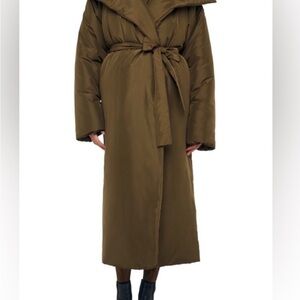 NWT- Norma Kamali OS BF Sleeping Bag Coat- Bark